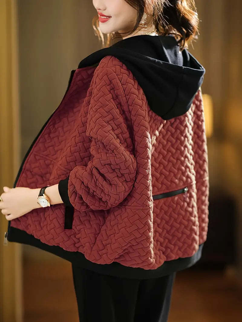Stylische Winterjacke | Gestepptes Hoodie