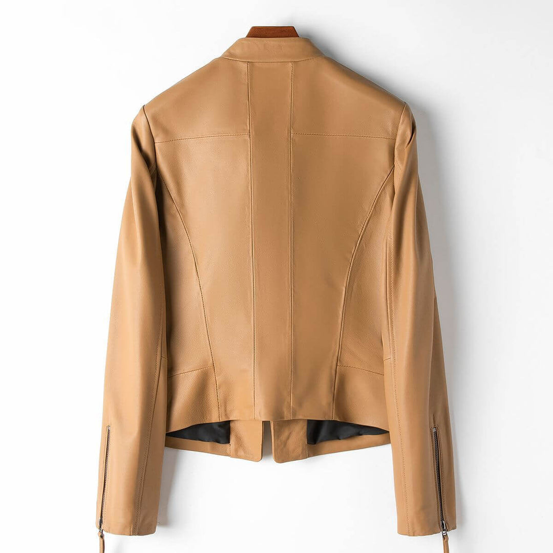Elegante Damen Lederjacke Trendy Style - IdealeKleiden