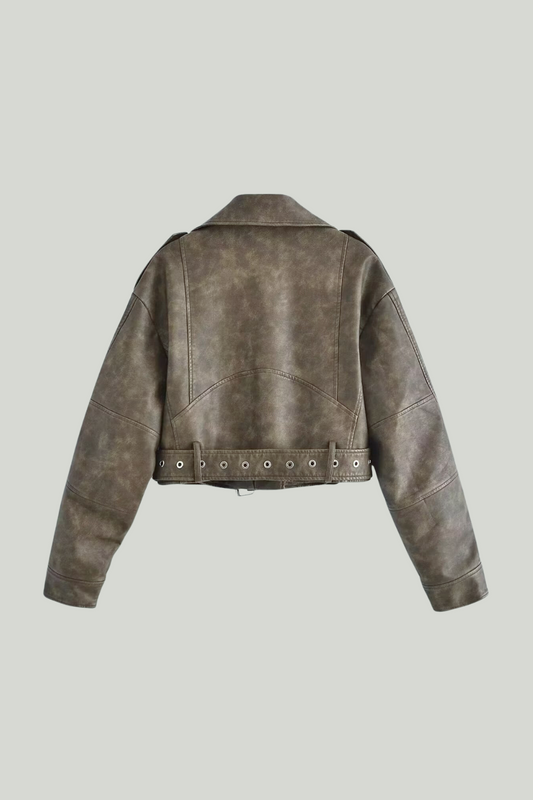 Stylische Damenjacke Reverskragen Kürzel - IdealeKleiden