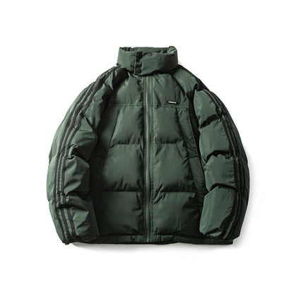 Herren Strickjacke Warm Gestreift Baumwolle