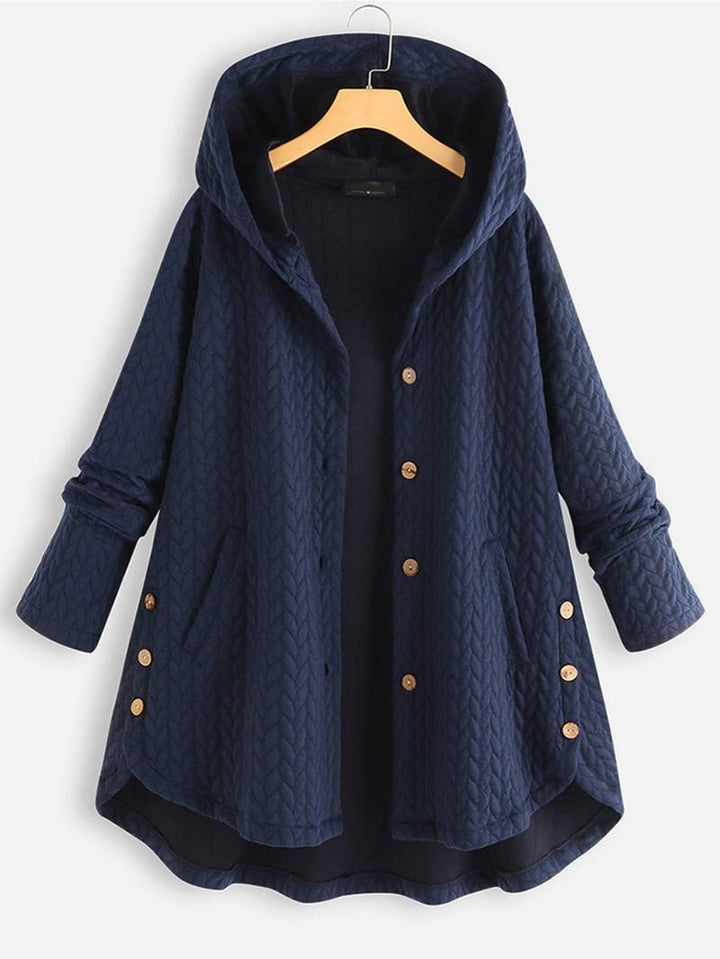 Lange Damenwinterjacke Bordeaux