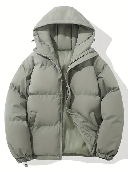 Herren Parka Weich Kapuze Zeitlos