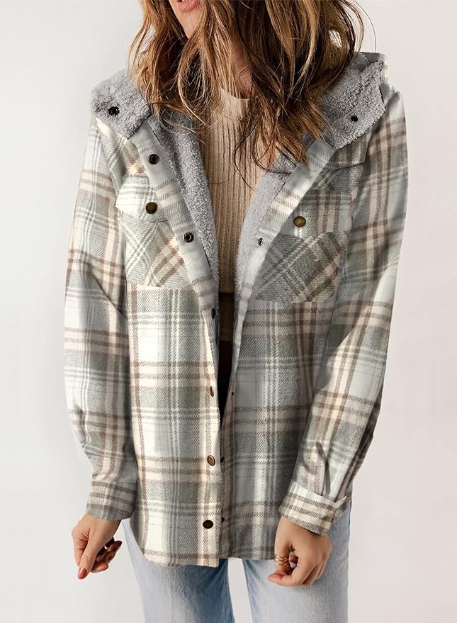 Kariertes Herrenhemd Flanelljacke Winter