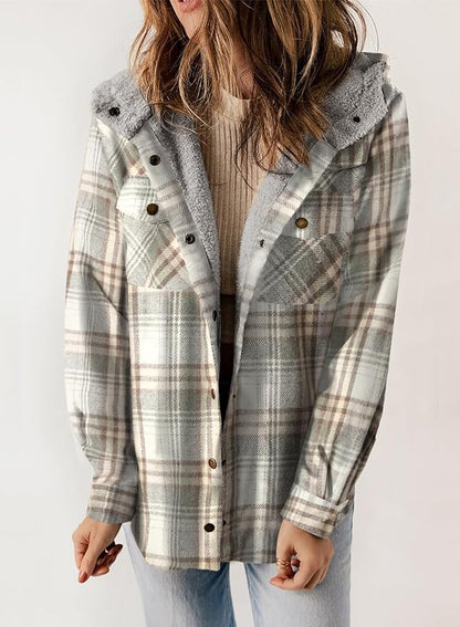 Kariertes Herrenhemd Flanelljacke Winter