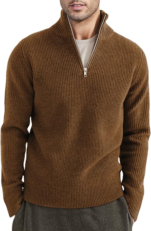 Moderner Herren Pullover Reißverschluss Design
