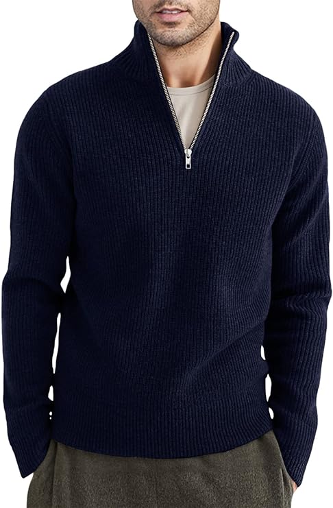 Moderner Herren Pullover Reißverschluss Design