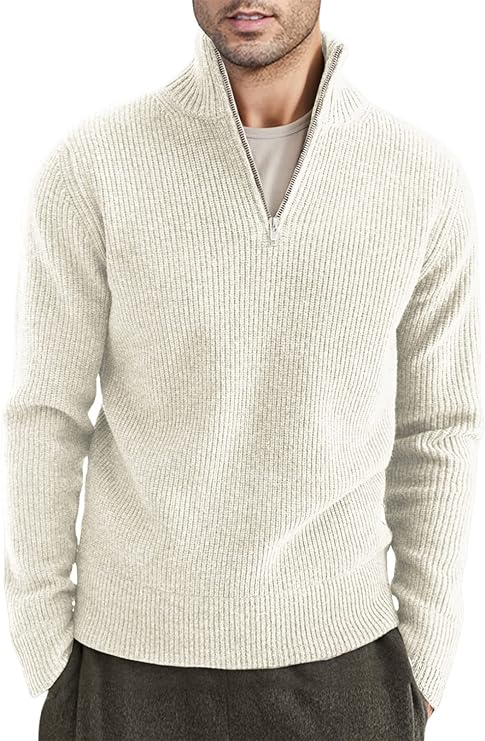 Moderner Herren Pullover Reißverschluss Design