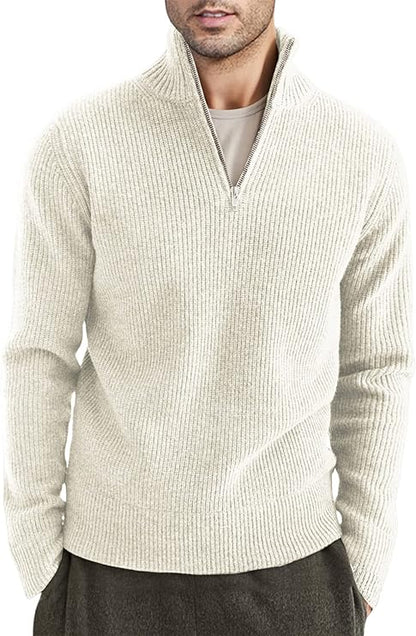 Moderner Herren Pullover Reißverschluss Design
