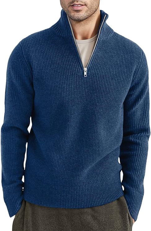 Moderner Herren Pullover Reißverschluss Design