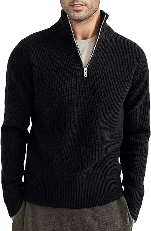 Moderner Herren Pullover Reißverschluss Design