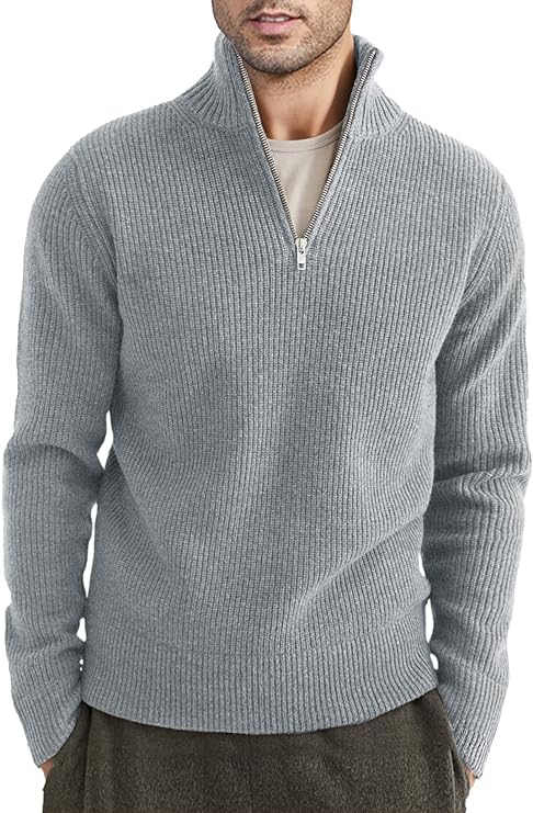 Moderner Herren Pullover Reißverschluss Design