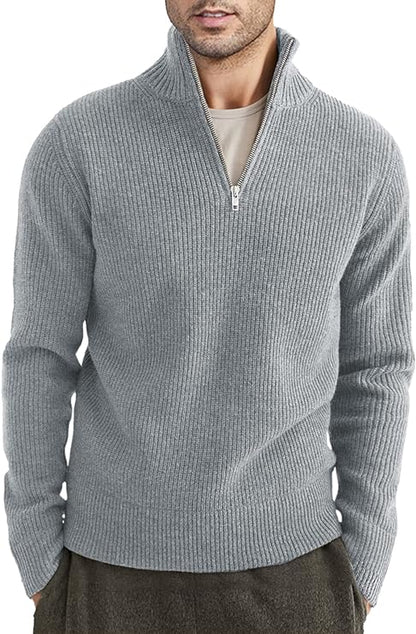 Moderner Herren Pullover Reißverschluss Design