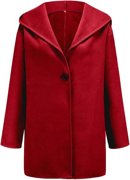 Eleganter Kapuzenmantel Slim Fit Wintermantel