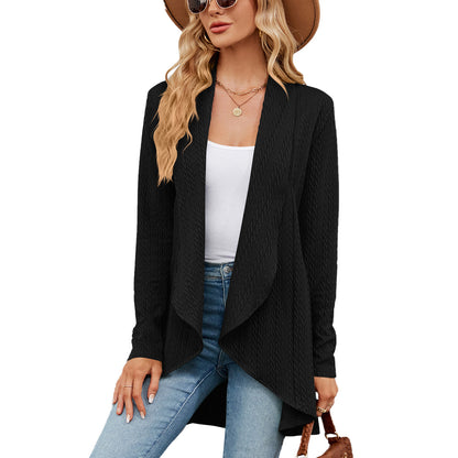 Elegante Damenjacke Langarm Uni Farbe