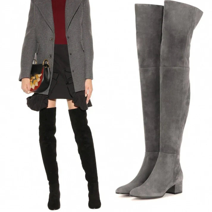 Damen Stiefel Quadratischer Absatz Chic - IdealeKleiden