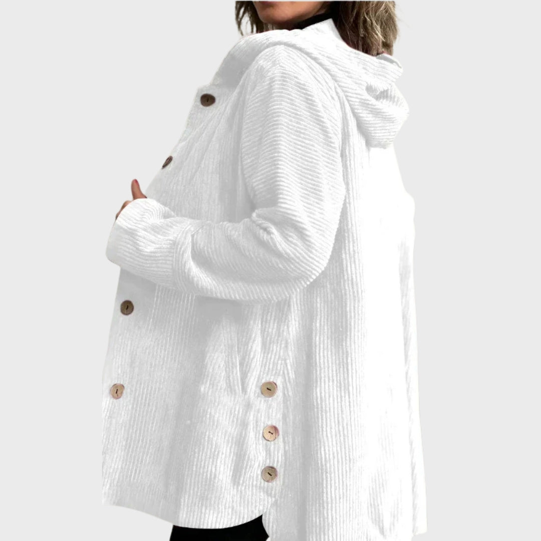 Kordjacke Damen Kapuze Bequem