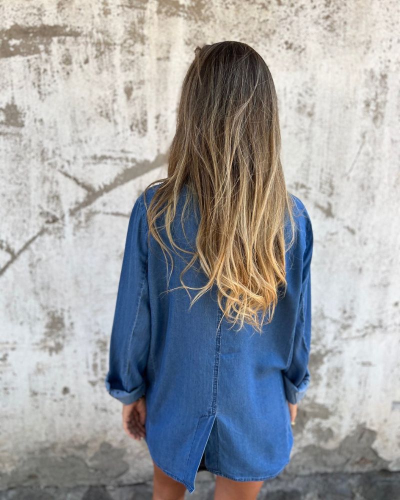 Modischer Denim Blazer Relaxed Fit - IdealeKleiden