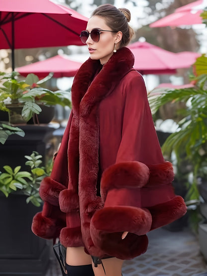 Weiche Oversized Frauenjacke Faux Fell Mantel
