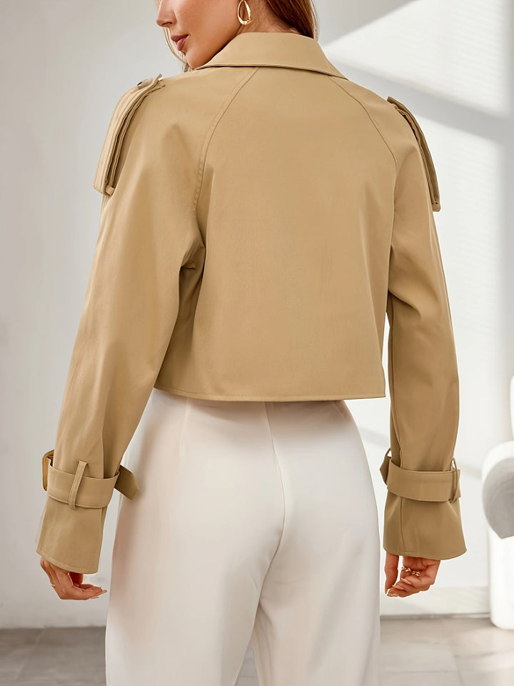 Stylischer Khaki Trenchcoat Damen - Elegant &amp; Bequem - IdealeKleiden