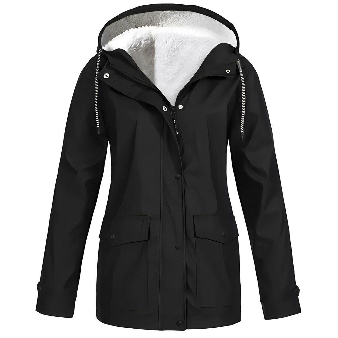 Warmes Winterkleid Damen Fleece Mantel Outdoor