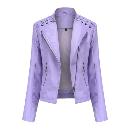 Weiche Lederjacke Lammfell Optik