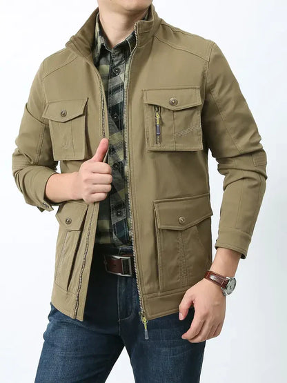Herren Outdoorjacke Wetterfest Nylon Robust