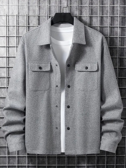 Herren Winterjacke Doppeltaschen Warm - IdealeKleiden
