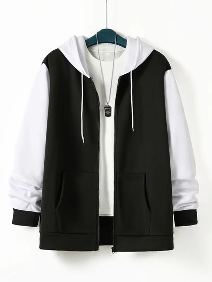 Stylische Herren Hoodie Kontrastfarben
