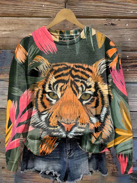 Stylische Pullover mit Tiermuster