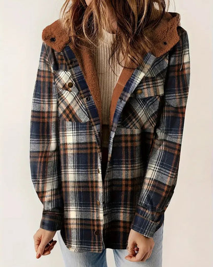 Karierte Sportjacke Herren Kapuze