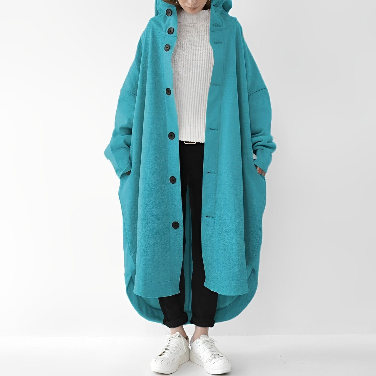 Praktischer Damen-Trenchcoat Lang
