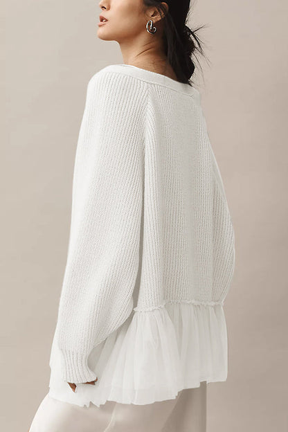 Damen Strickjacke Langärmlig Elegant