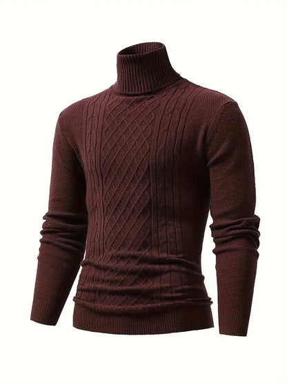 Lässiger Rollkragenpullover Herren Casual