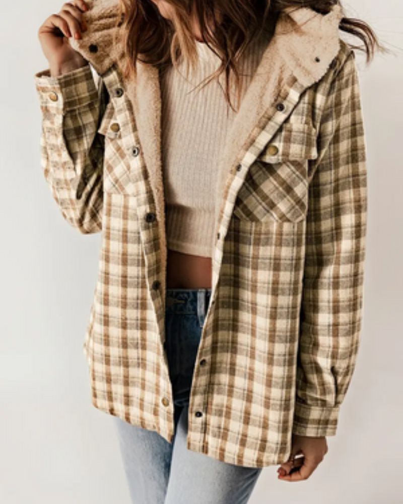 Karierte Sportjacke Herren Kapuze