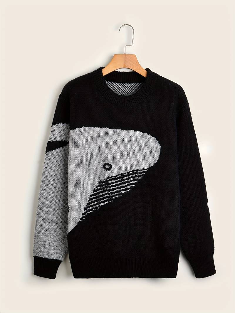 Kuschelpullover Cartoon Wal Design