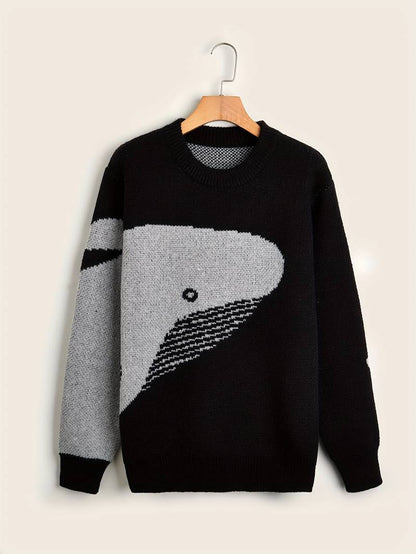 Kuschelpullover Cartoon Wal Design