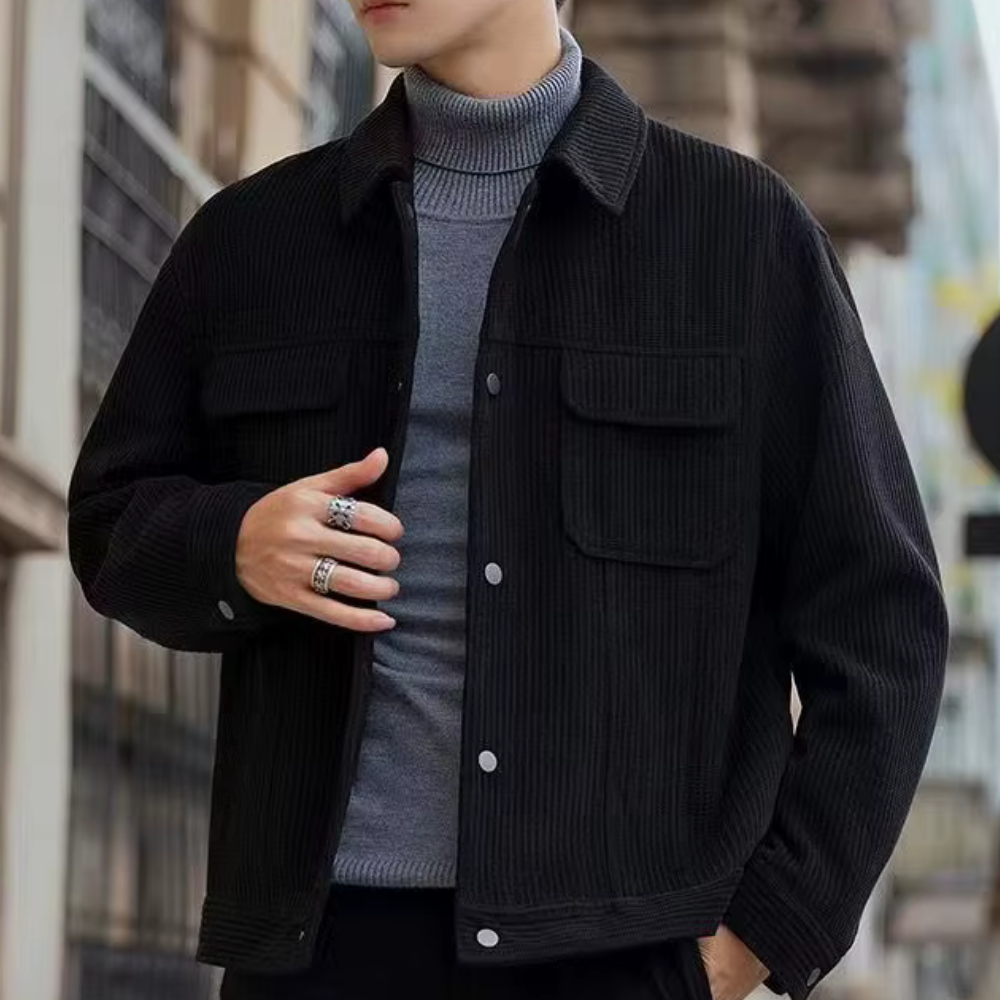 Klassische Cordjacke Urbaner Chic - IdealeKleiden
