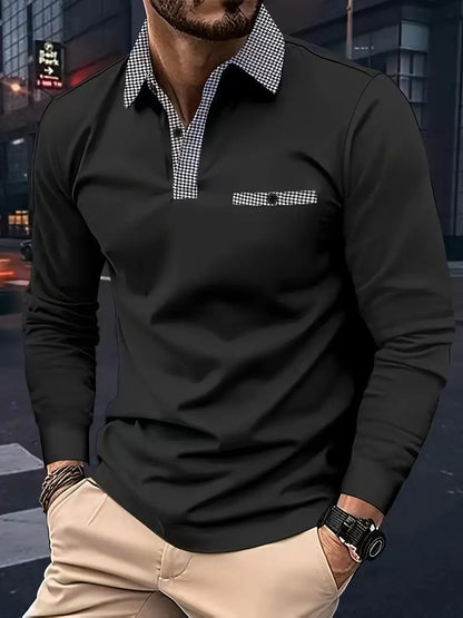 Ethan - Frühlings-Poloshirt Langarm Elegant