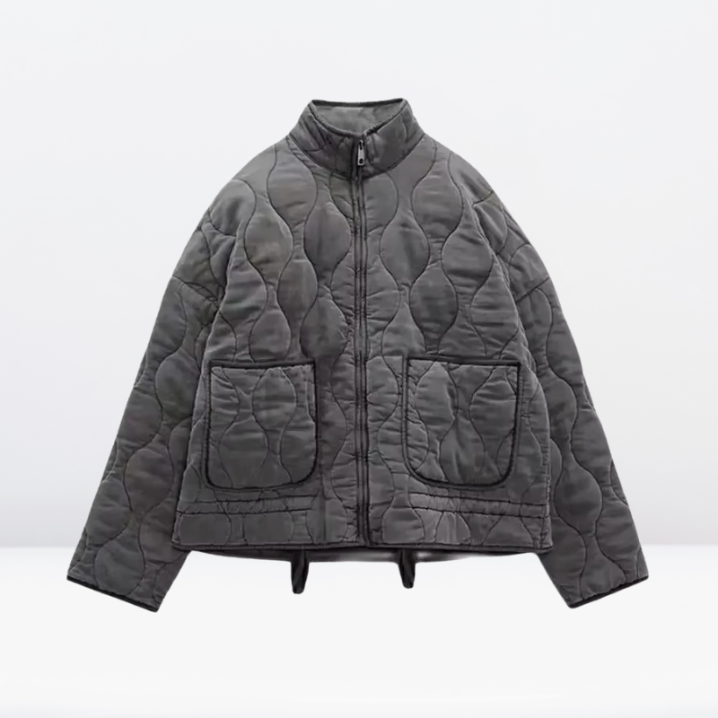 Damen Steppjacke Warm mit Kordelzug &amp; Reißverschluss