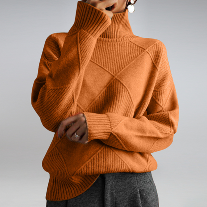 Stylische Rollkragenpullover Damen Elegant