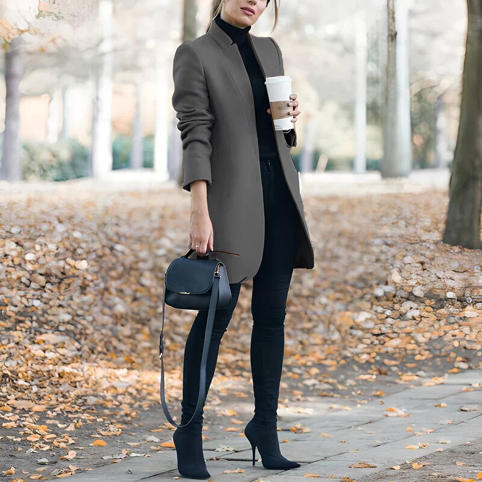 Buntwollblazer Lässig Chic Damen