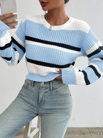 Weiche Strickpullover Rundhals Damen
