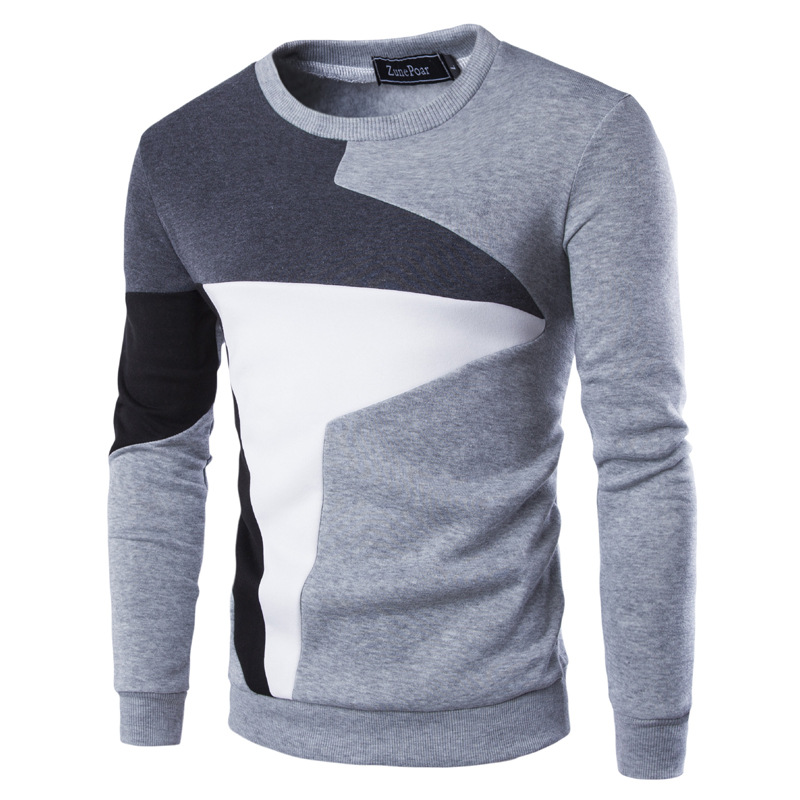 Herren Pullover Farbblock Rundhals Modern