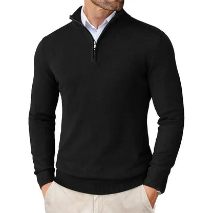 Herren Pullover Modern Halbzip Sweat