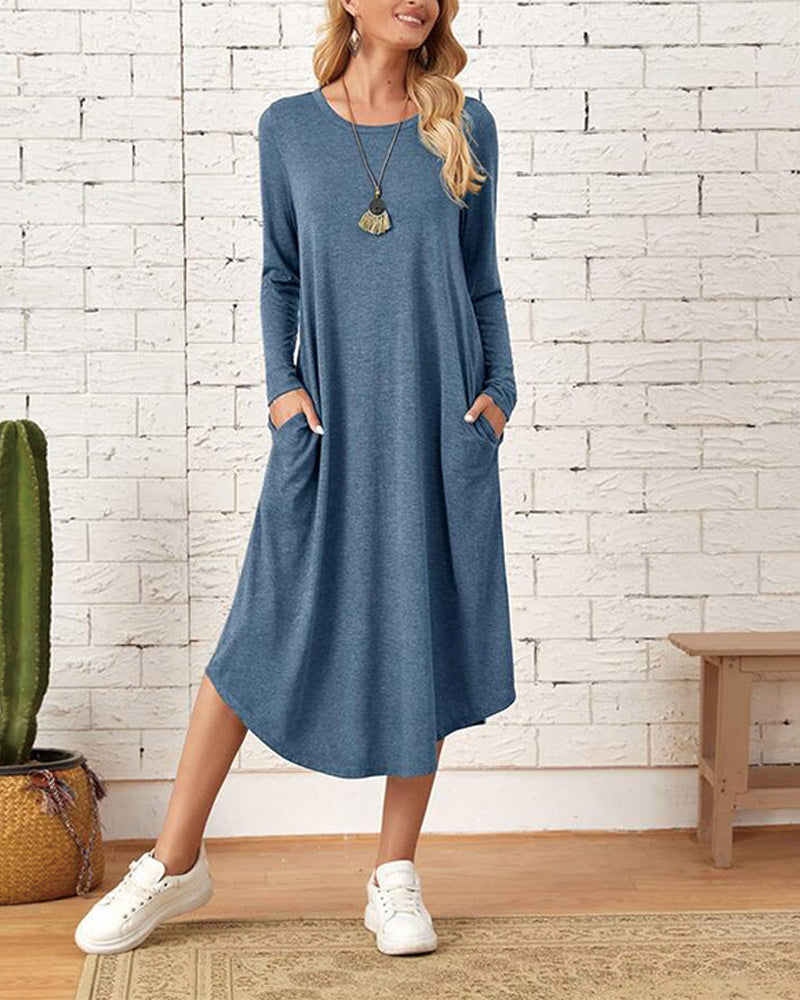 Lockeres Sommerkleid Mit Taschen