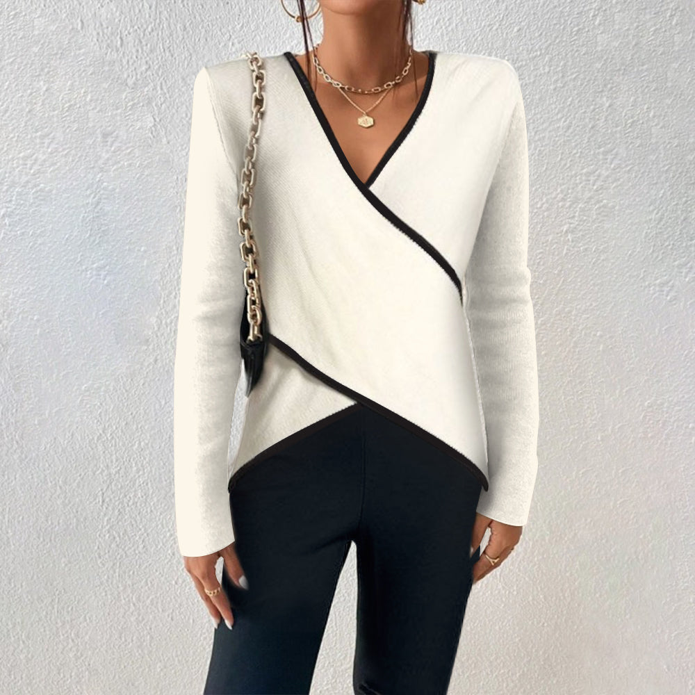 Elegante Wickelbluse Damen Zeitlos Elegant