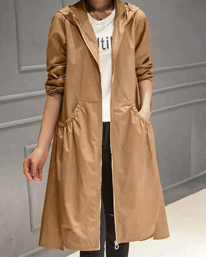 Stylische Damenjacke Kapuze Leicht