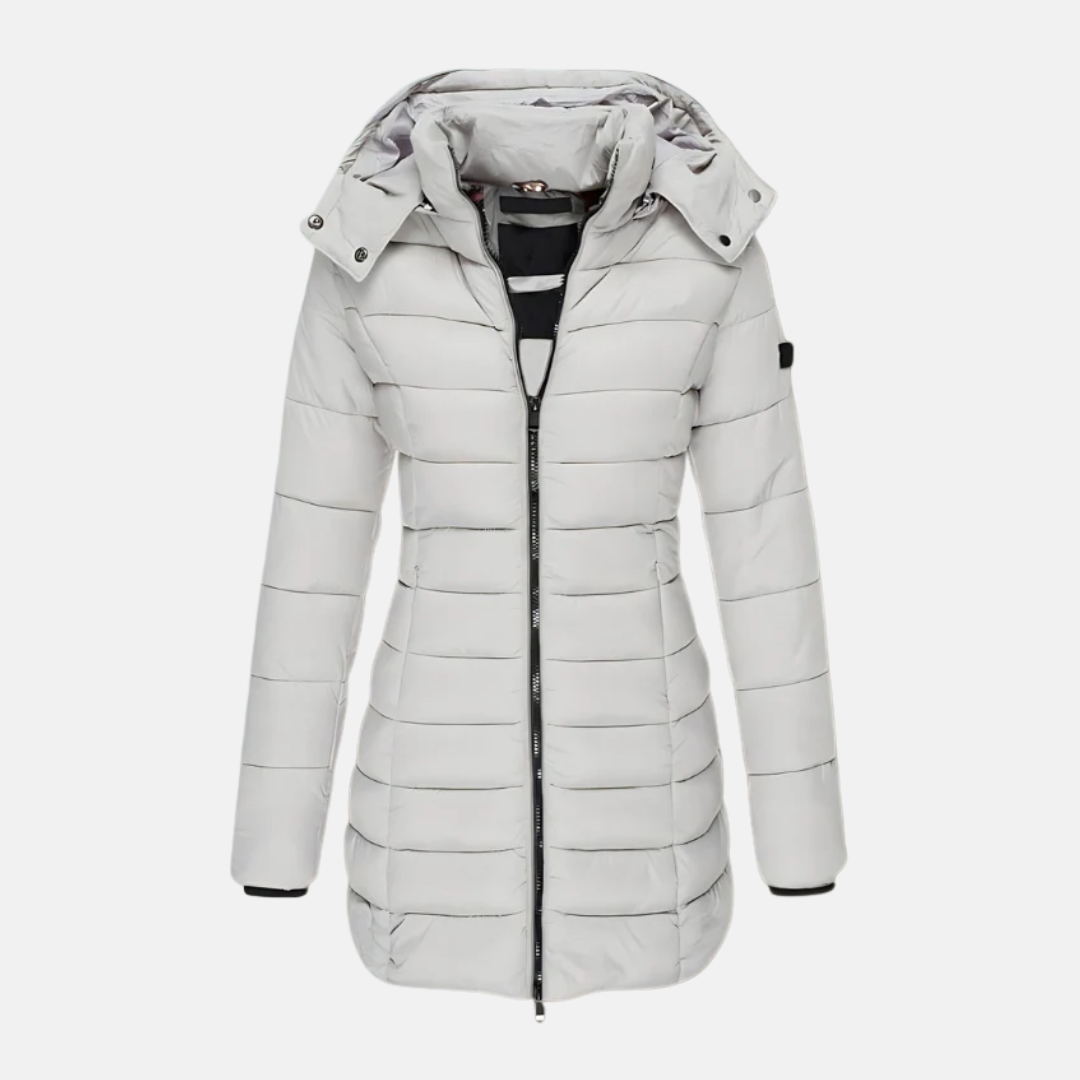 Winterjacke Damen Slim Fit Gepolstert Mit Kapuze