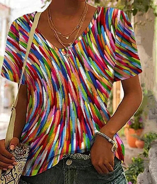Farbenfrohes Frauen-Top Casual - IdealeKleiden