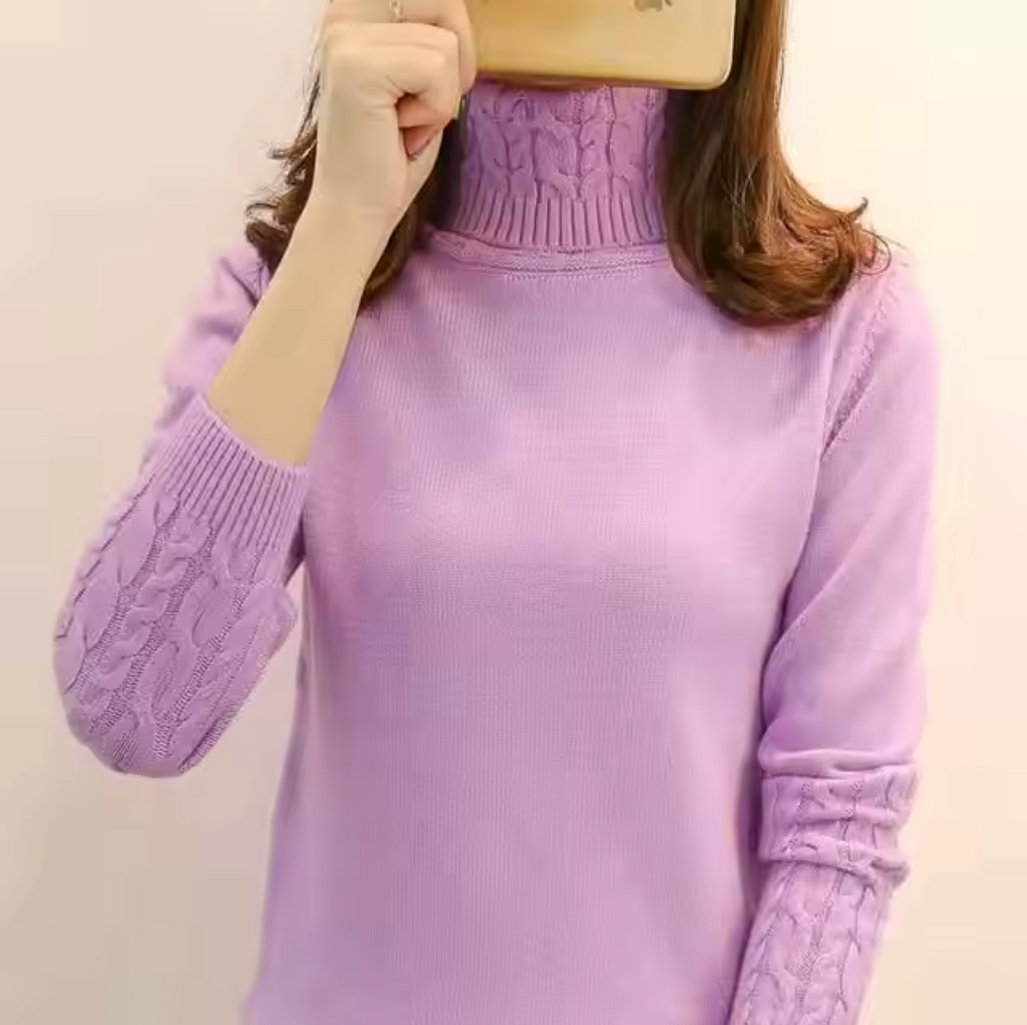 Weicher Rollkragen Pullover aus Wolle